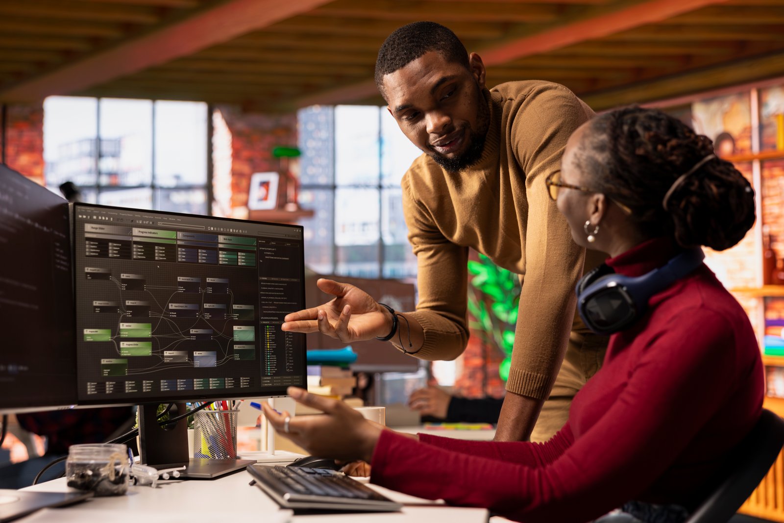 Equipe technique en collaboration